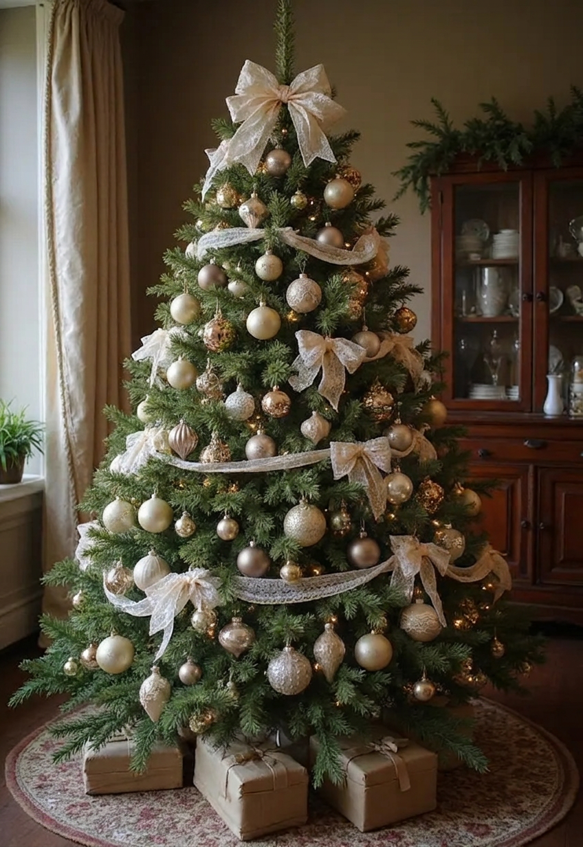29-Classy-Christmas-Tree-Ideas-5.-Vintage-Glam